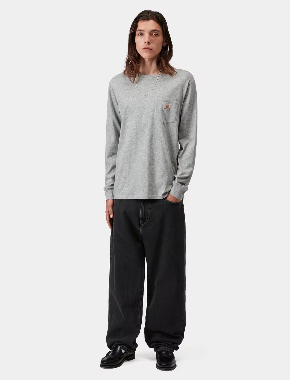 Carhartt WIP Aaron Pant 'Camano' Denim 12oz Black Stone Washed