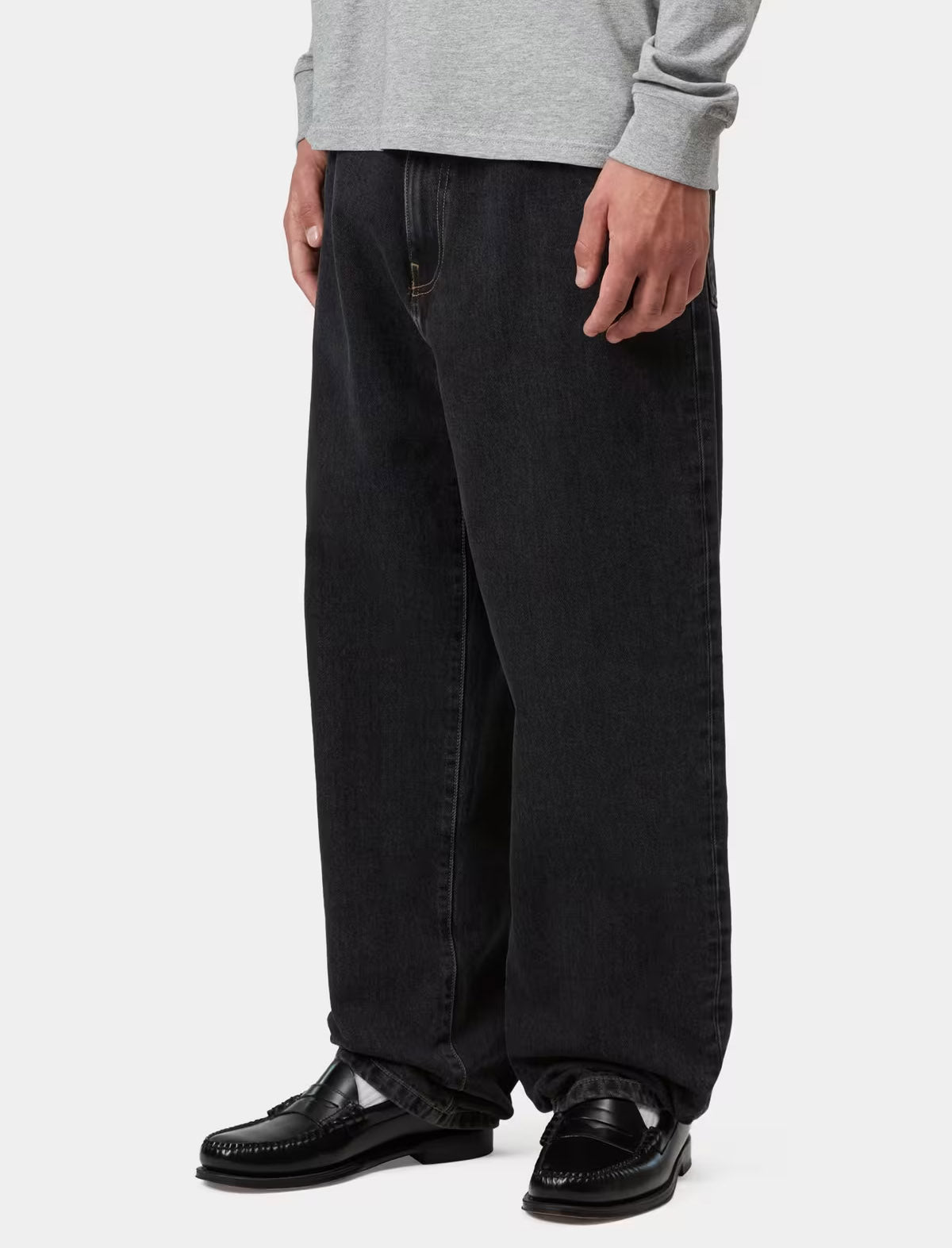 Carhartt WIP Aaron Pant 'Camano' Denim 12oz Black Stone Washed