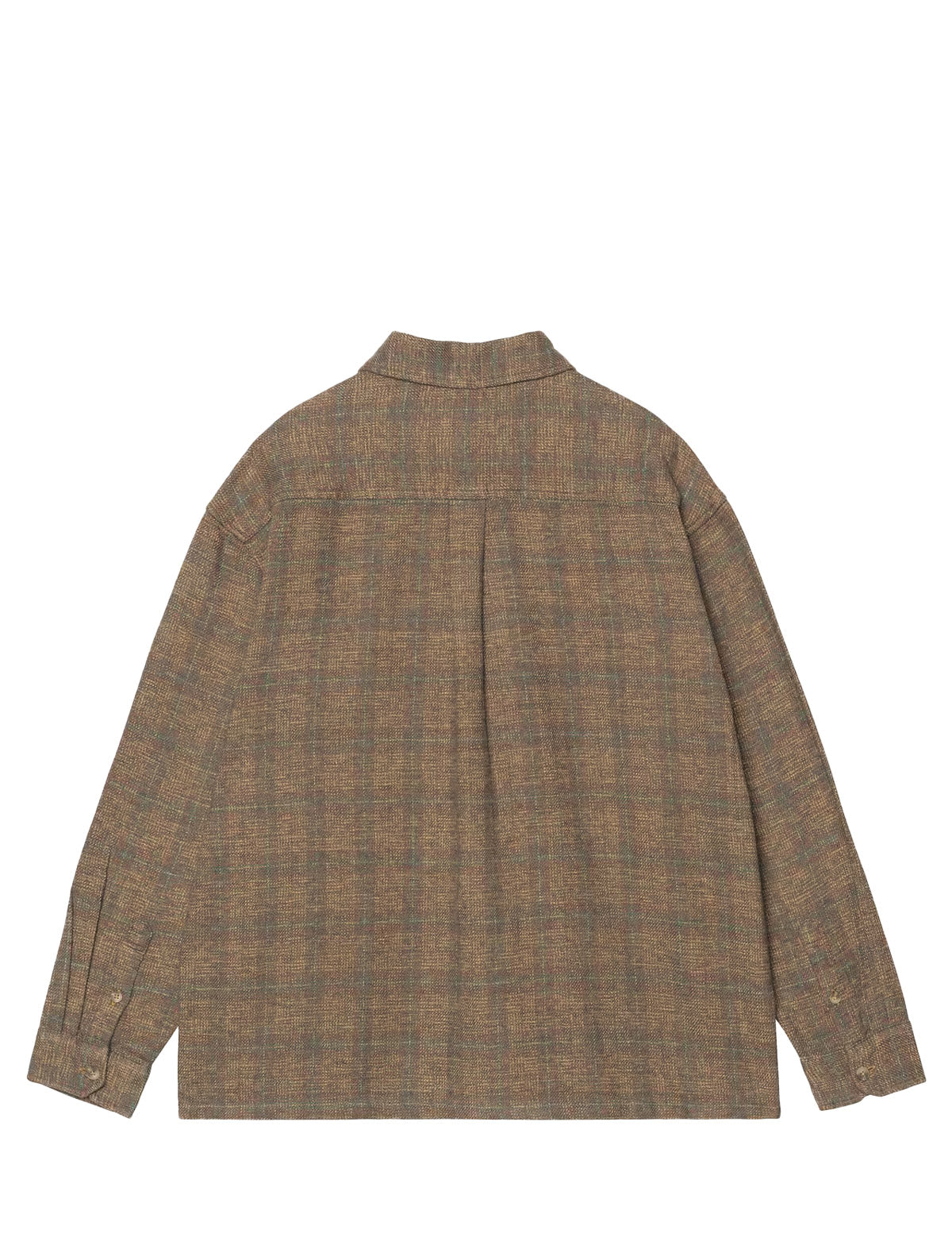 Carhartt WIP L/S Bagley Check Shirt Hamilton Brown, back view