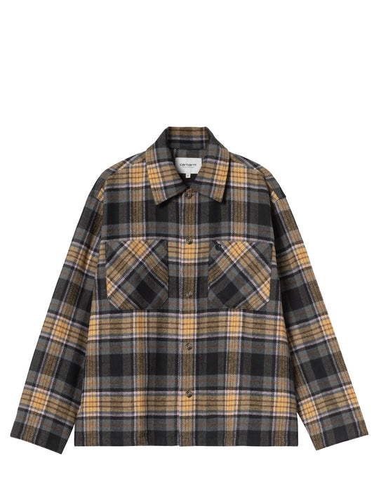 Carhartt WIP L/S Parson Shirt in Dusty H, front view