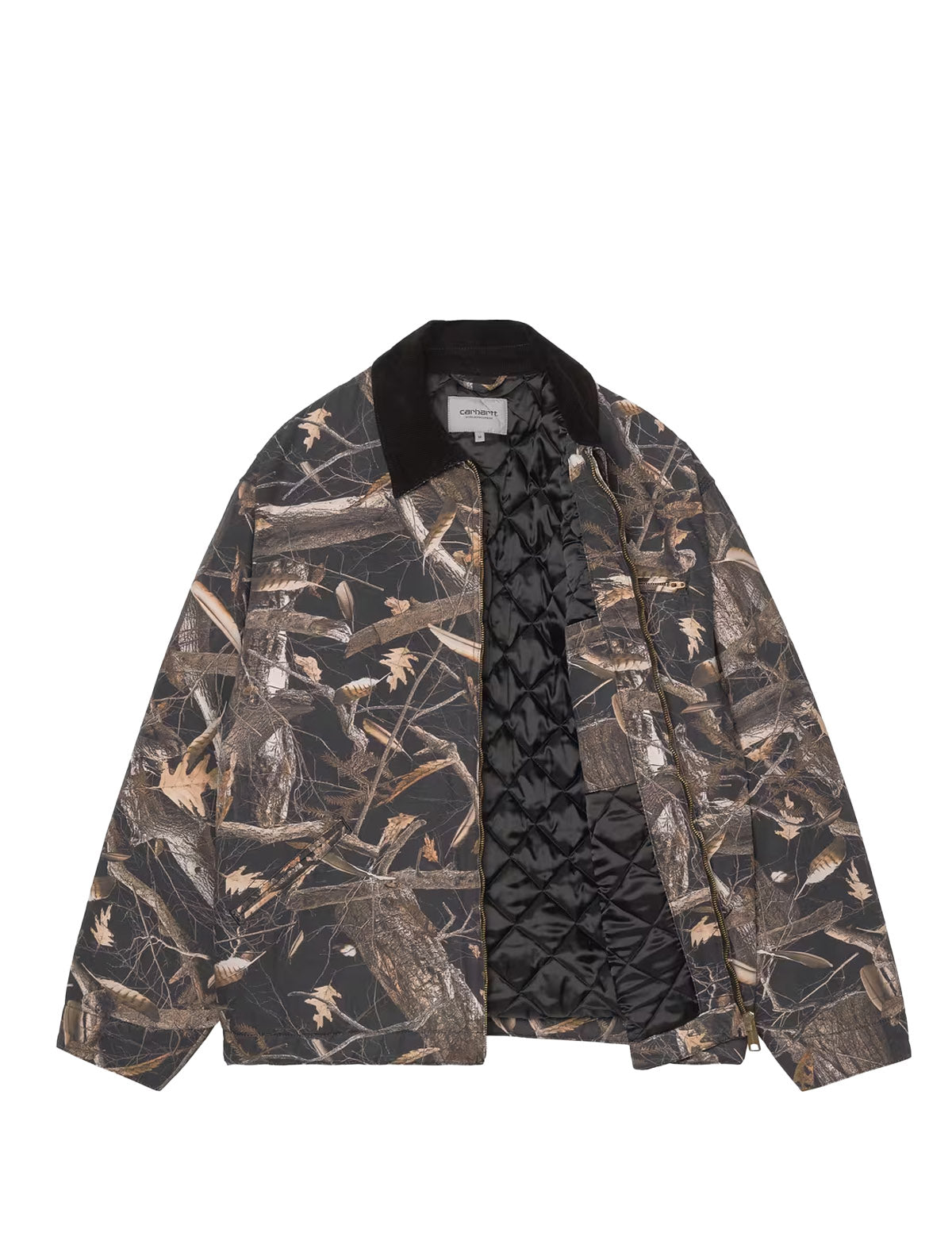 Carhartt WIP OG Detroit Jacket open, showing blanket lining and corduroy collar