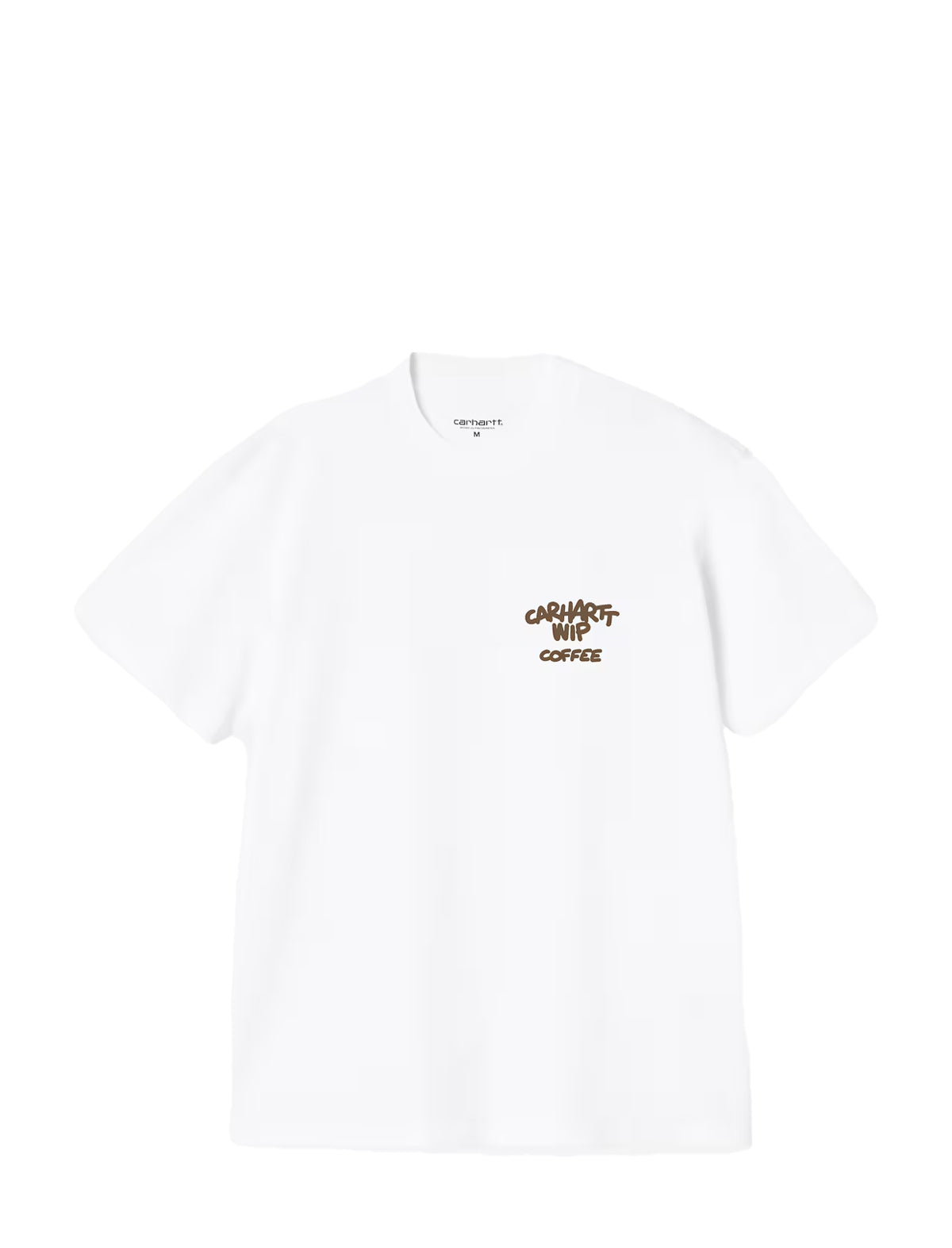 Carhartt WIP White t-shirt with a logo on a white background