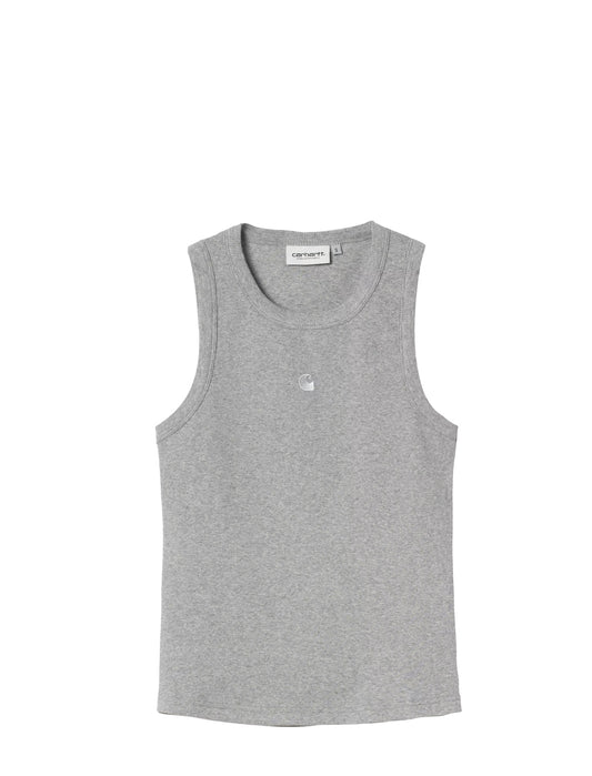 Gray sleeveless shirt on a white background