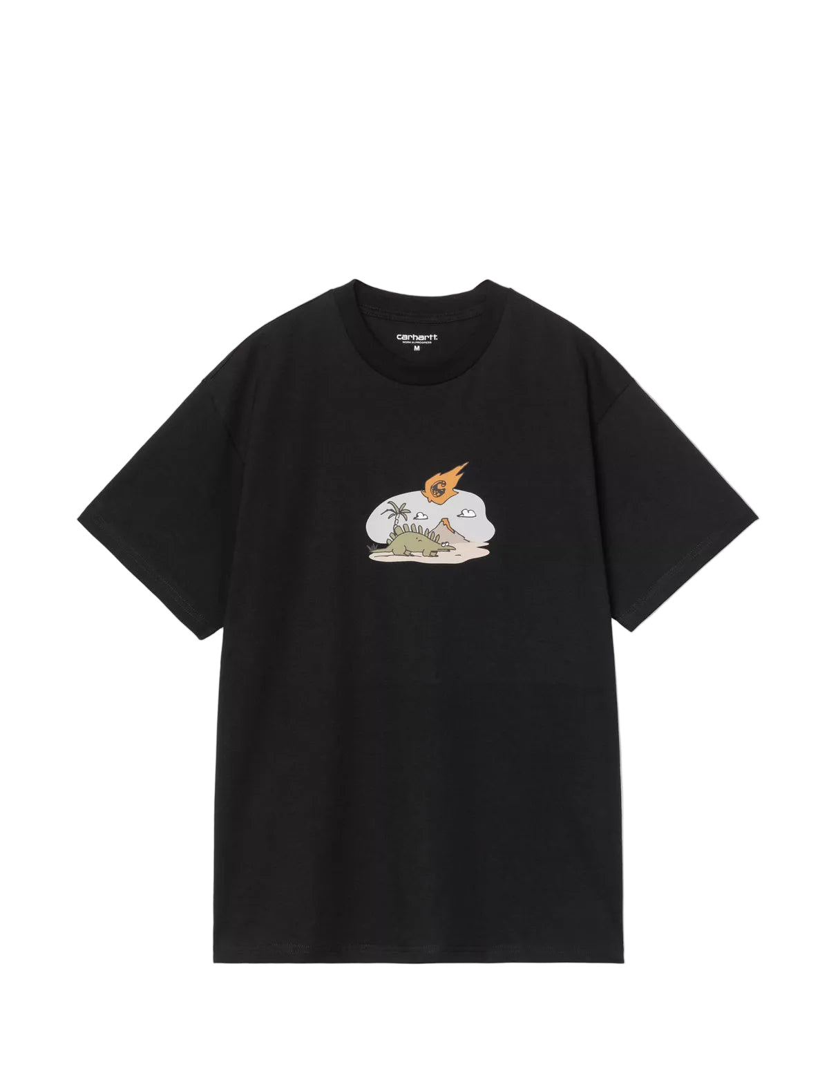 Carhartt WIP Impact Black t-shirt with a small graphic on a white background