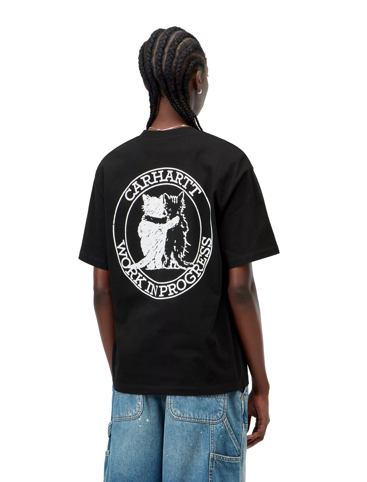Carhartt WIP Women's Hugging Cats T-Shirt Black