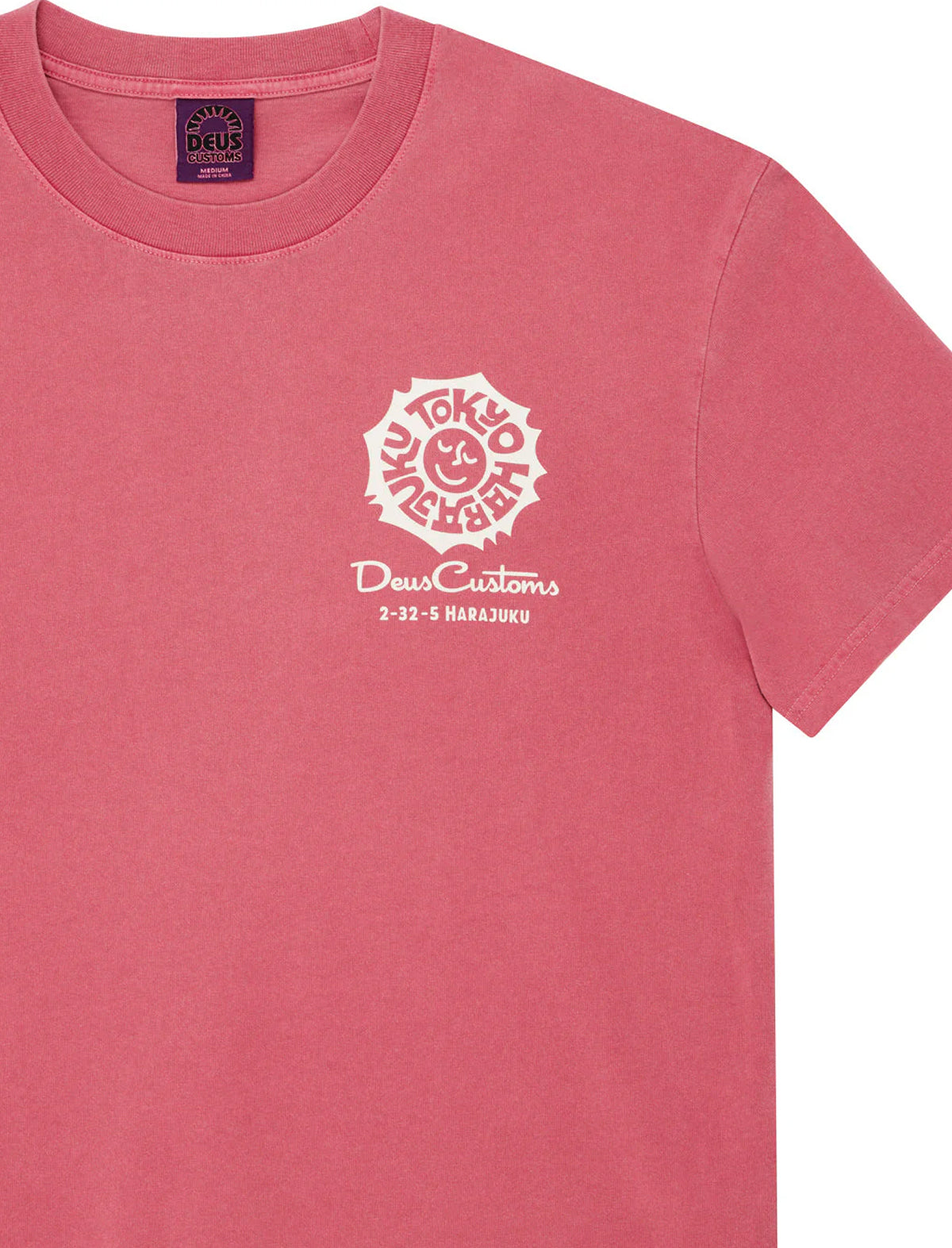 Deus Ex Machina Tokyo Address T-Shirt Melon Red