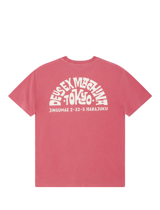 Deus Ex Machina Tokyo Address T-Shirt Melon Red