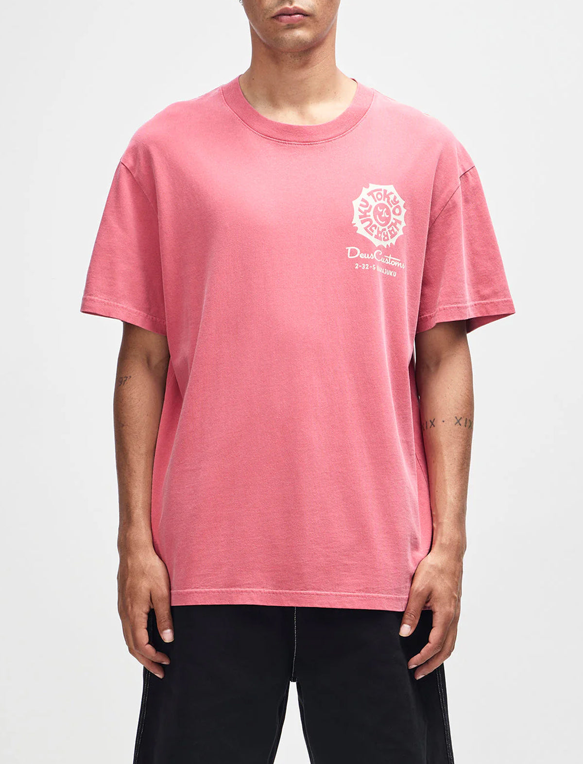 Deus Ex Machina Tokyo Address T-Shirt Melon Red