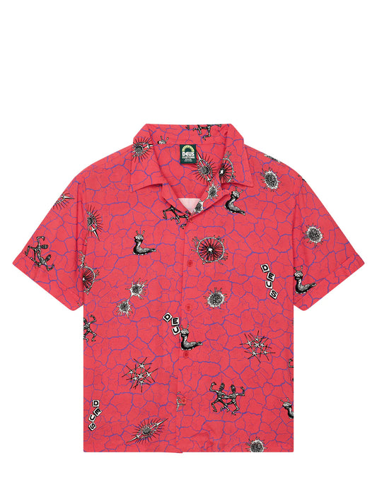 Deus Ex Machina Vibrant Virus Shirt Strawberry