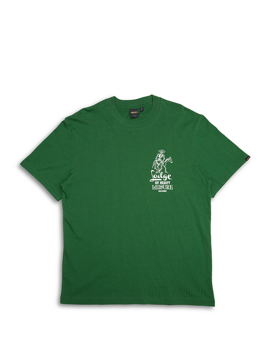 Deus Ex Machina 'The Riders Friend' Boscombe Address Tee Hillside Green