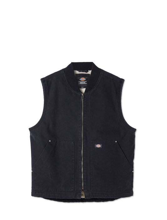 Dickies Duck Canvas Vest Stone Washed Black