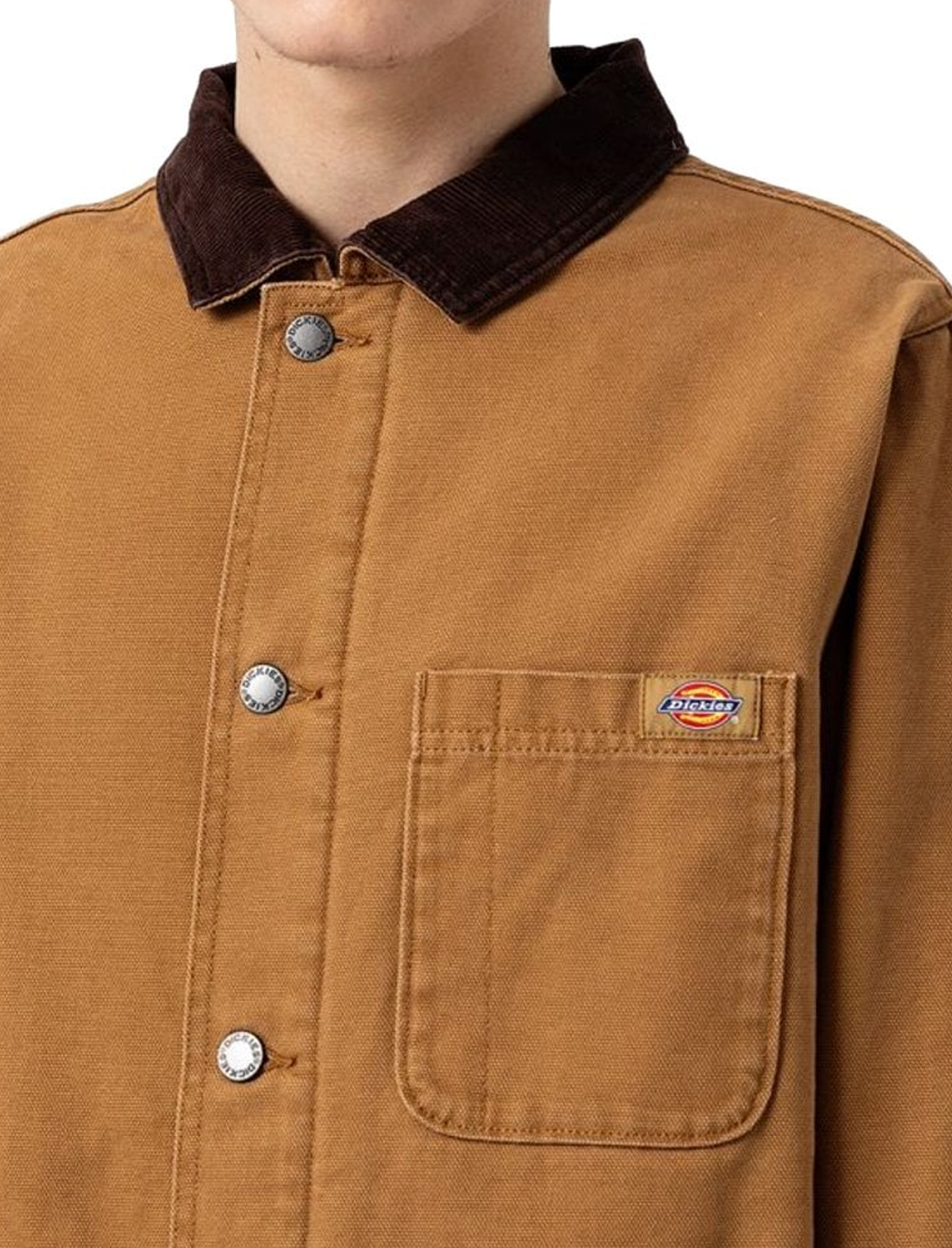 Dickies Duck High Pile Fleece Lined Chore Jacket Brown Duck