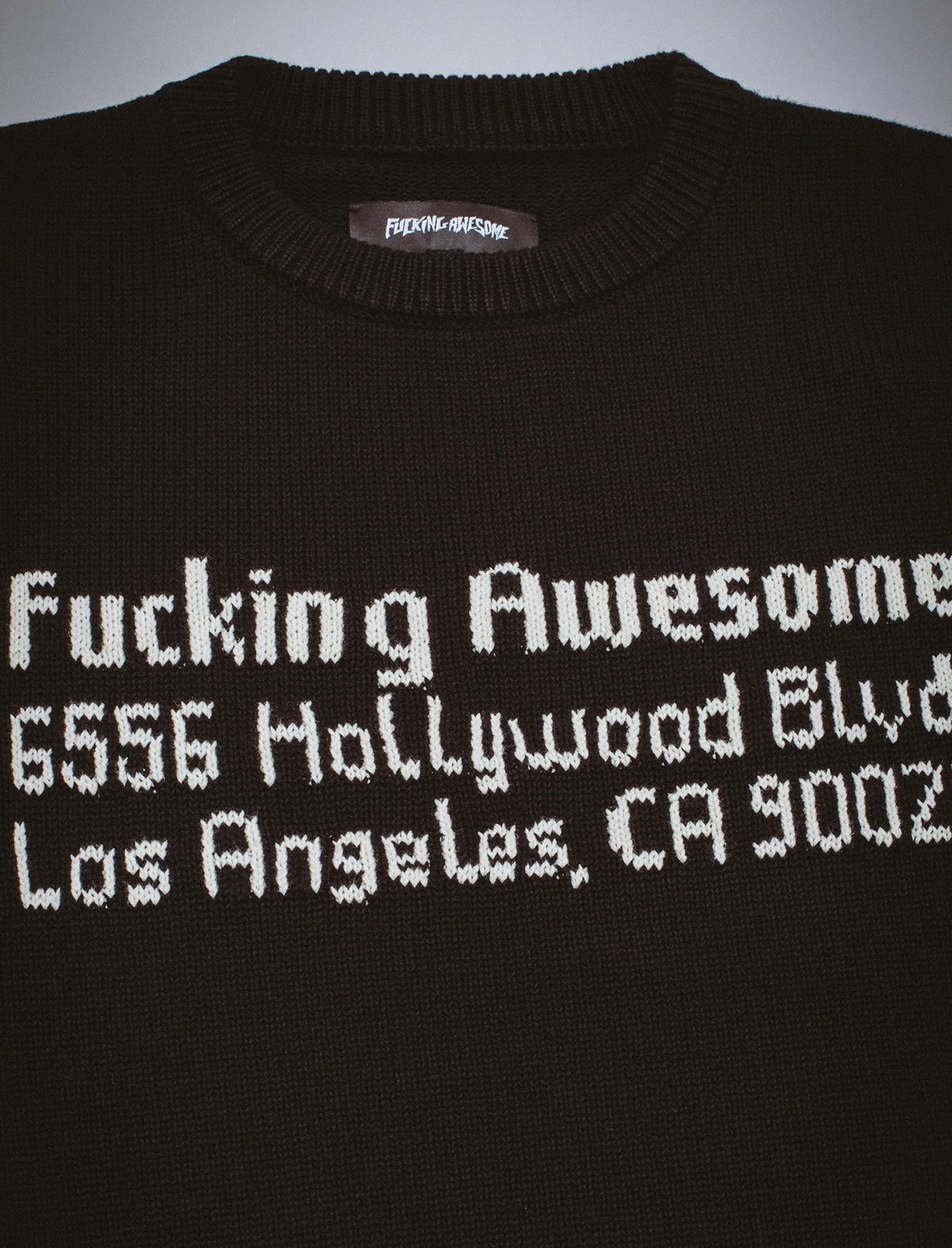 Fucking Awesome FA Hollywood Sweater Black