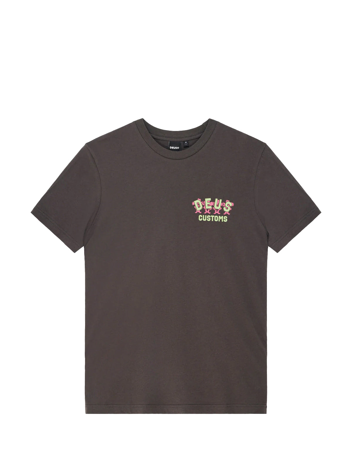 Brown t-shirt with a logo on a white background