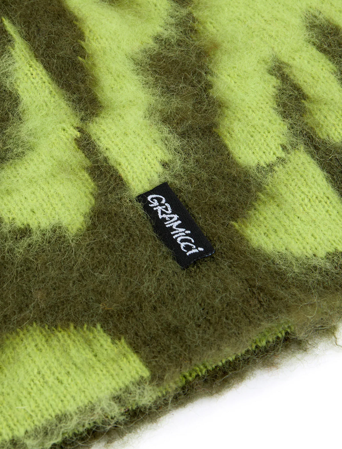 Gramicci Mohair Burly Runningman Beanie Chartreuse