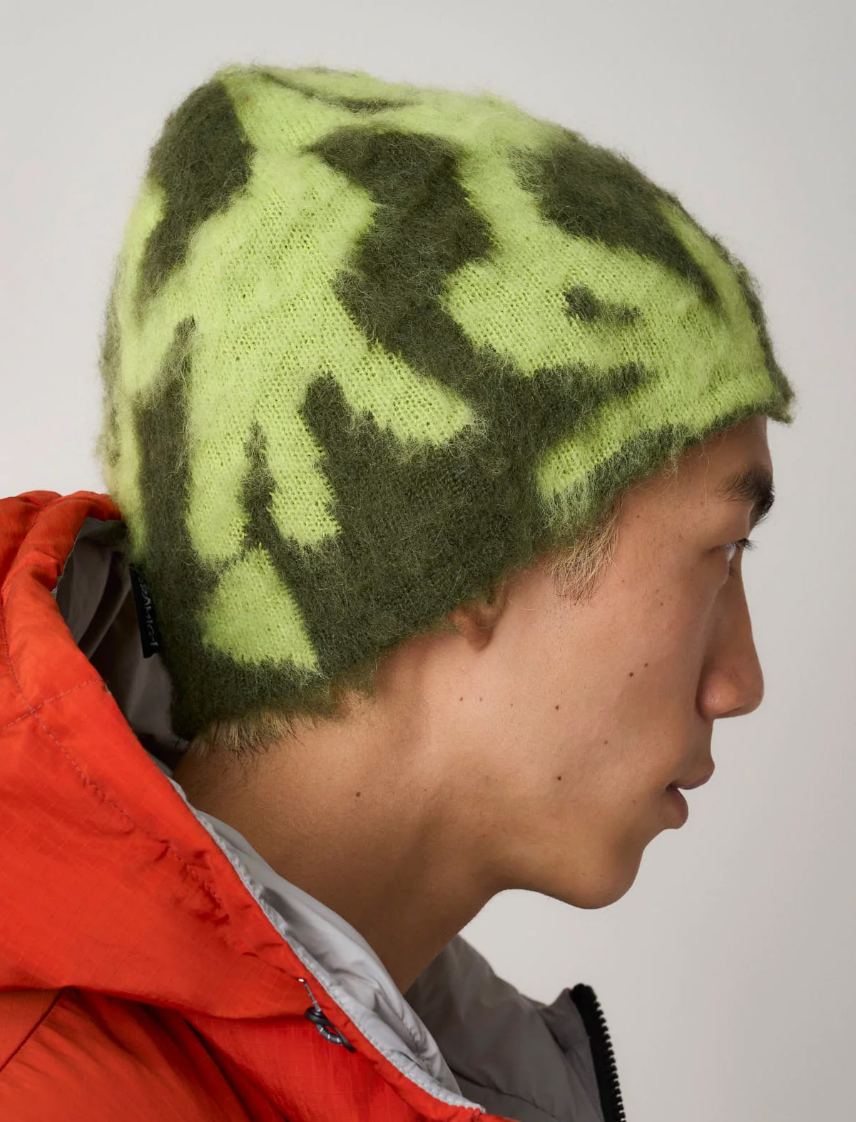 Gramicci Mohair Burly Runningman Beanie Chartreuse