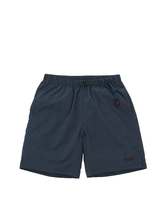 gramicci Navy blue shorts with a small red label on a white background