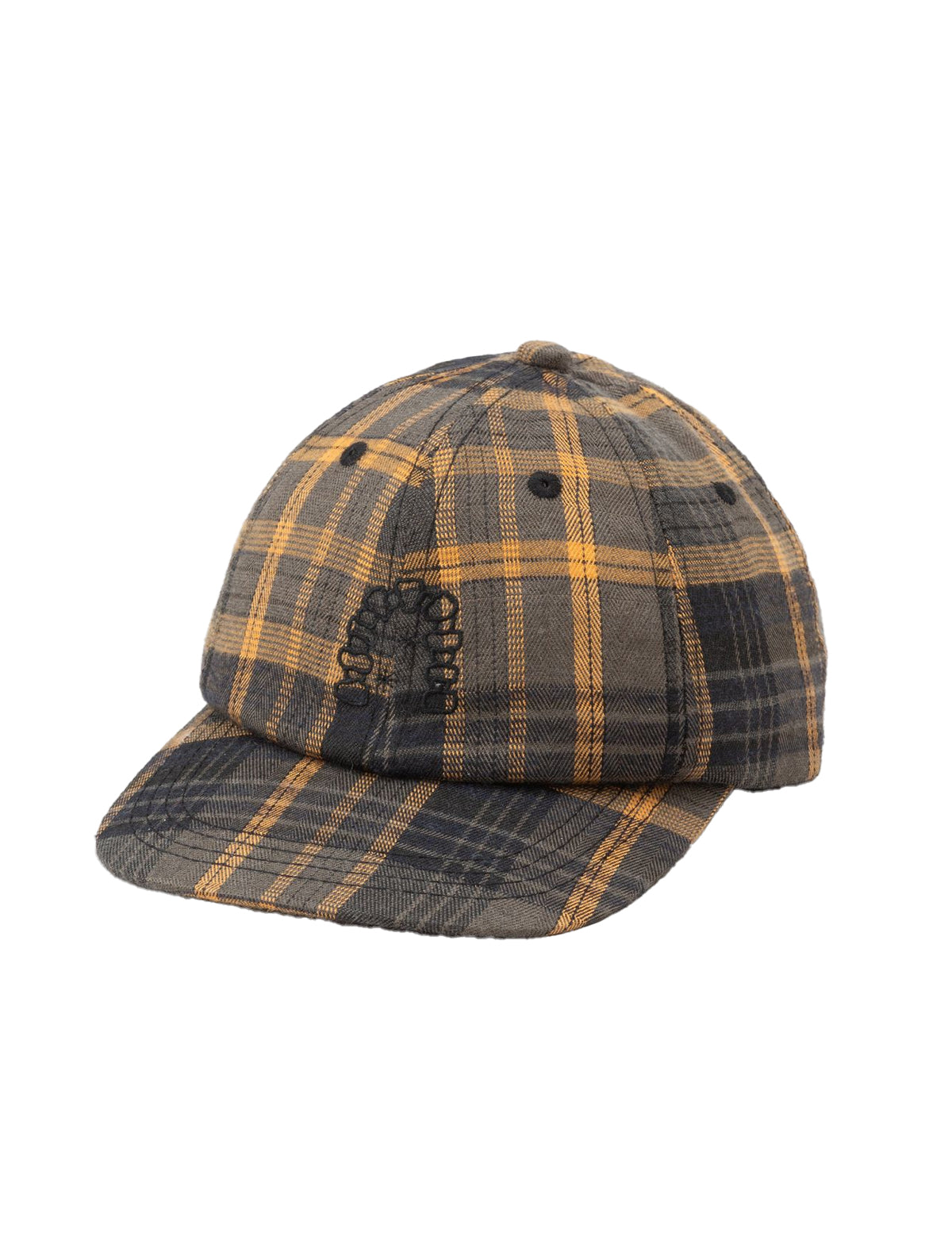 Heresy Arch Plaid pattern cap on a white background