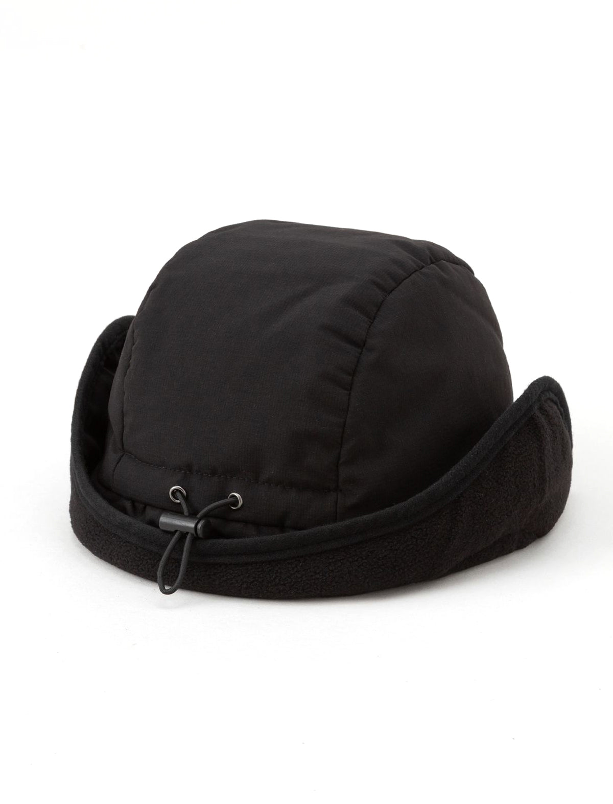 heresy mountain hat with earflaps and adjustable toggle on white background