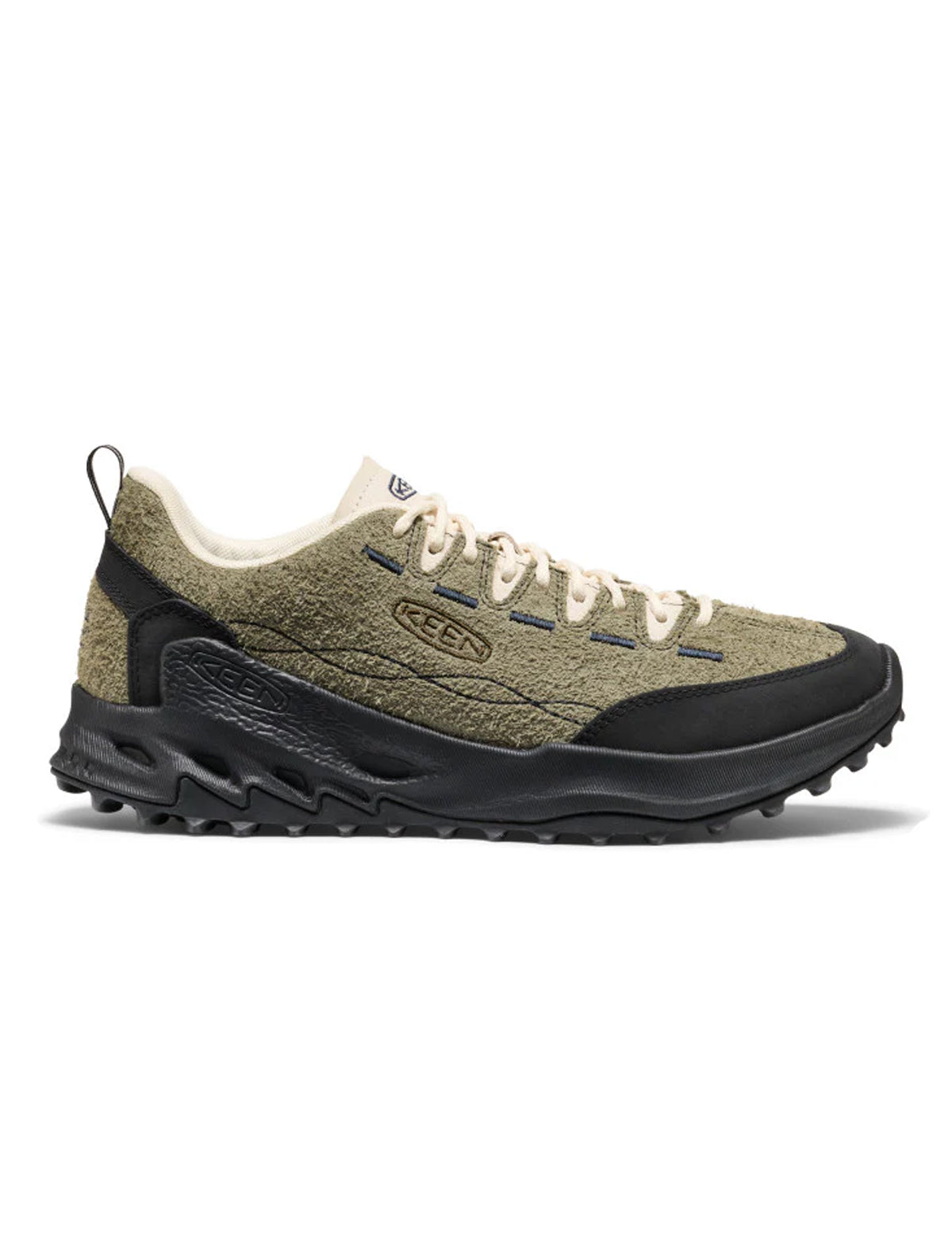 keen jasper zionic Green and black hiking shoe on a white background
