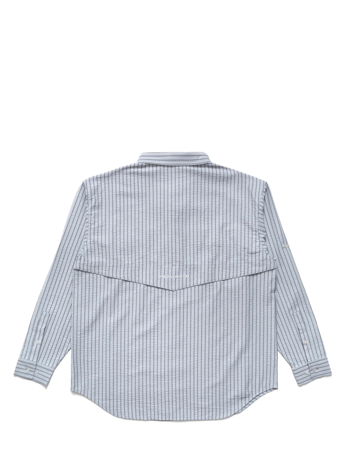 Metalwood Seersucker Fishing Shirt Sky Blue