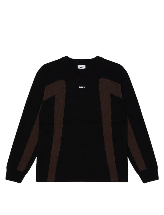 Obey Brann Sweater Digital Black