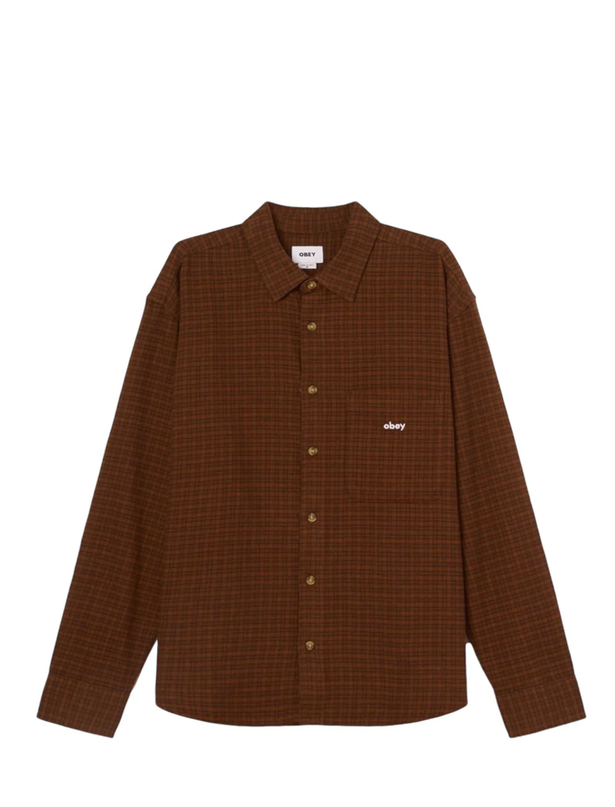 Obey Bigwig Knox Woven Shirt Mocha Bisque Multi