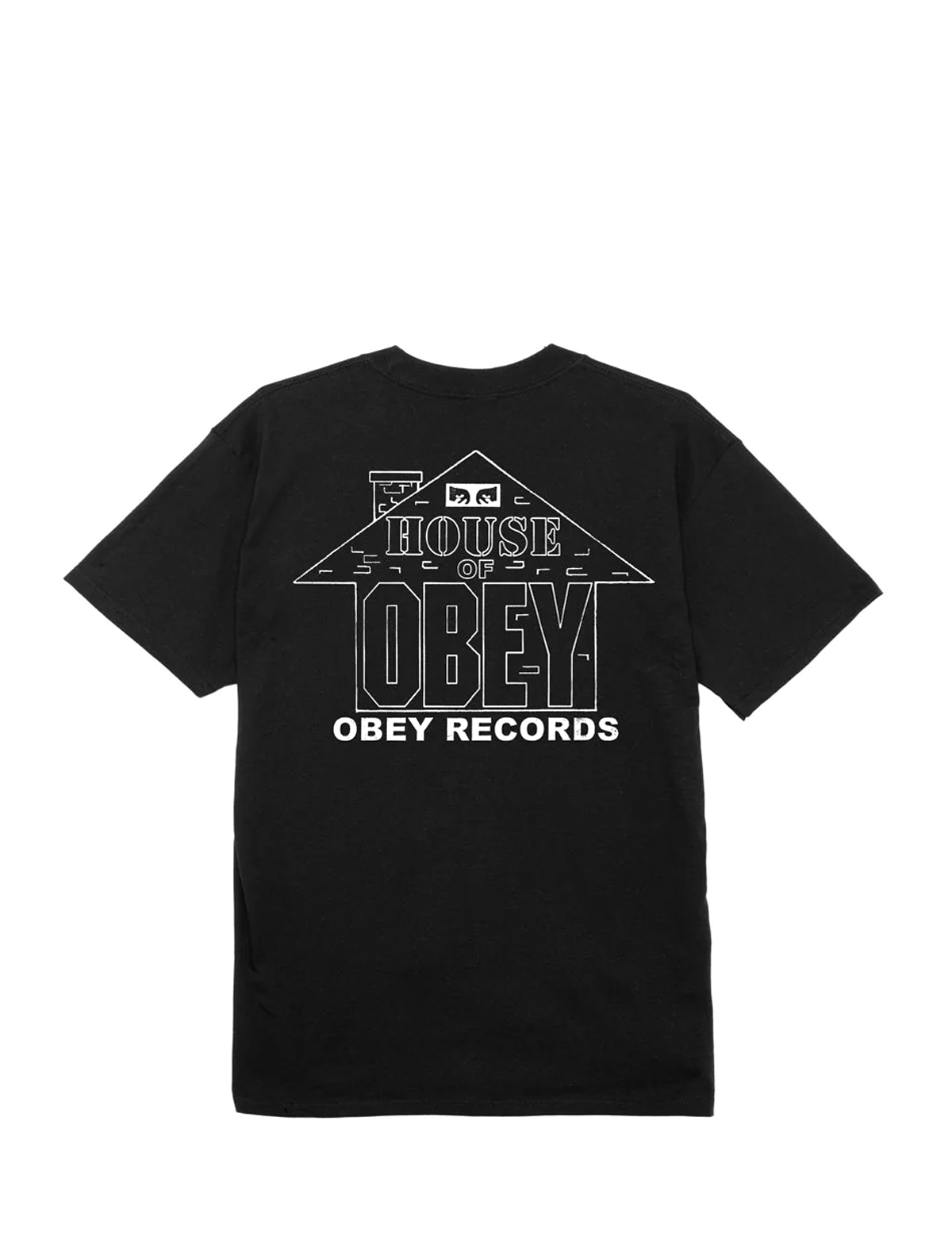 Obey House Of Obey Records T-Shirt Black