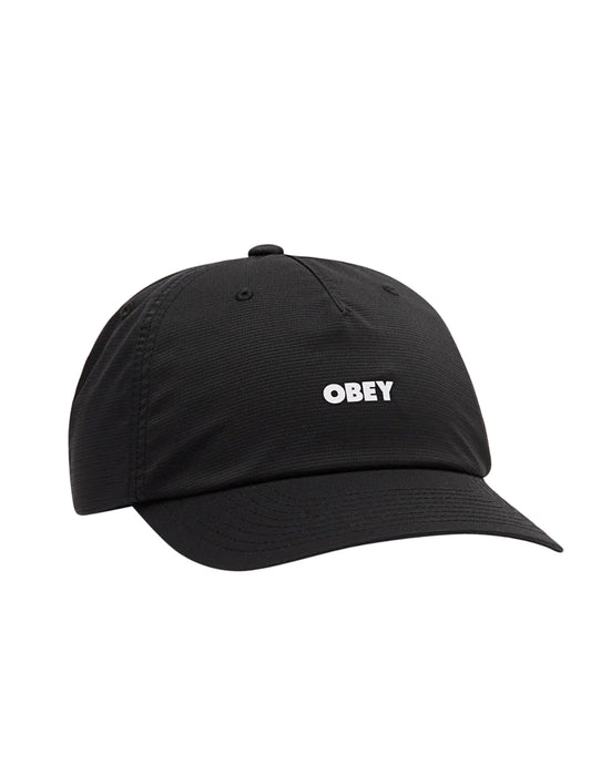 Obey Miles 5 Panel Strapback Cap Black