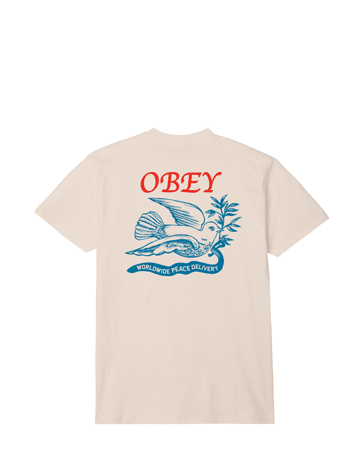 Obey Peace Delivery Dove T-Shirt Cream