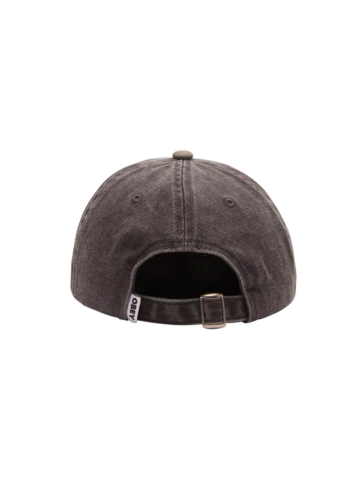 Obey Pigment 2 Tone Lowercase 6 Panel Strapback Cap Black