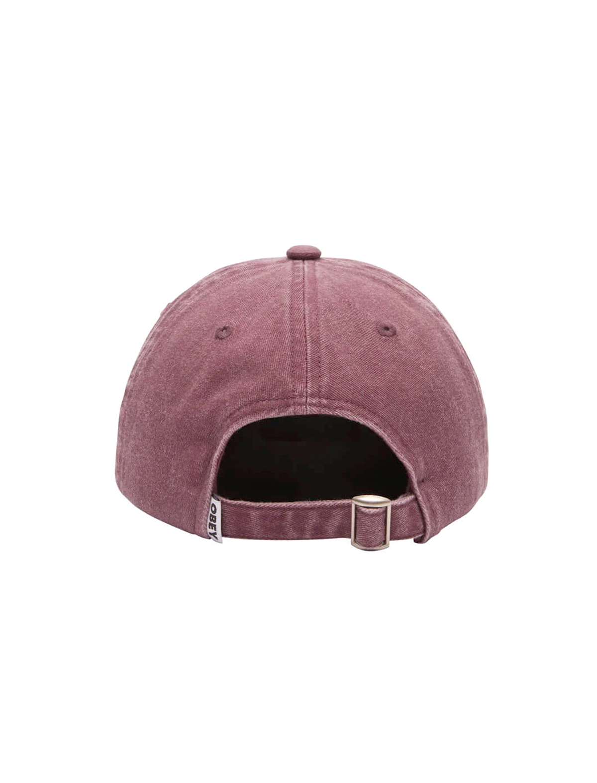 Obey Pigment 2 Tone Lowercase 6 Panel Strapback Cap Vino