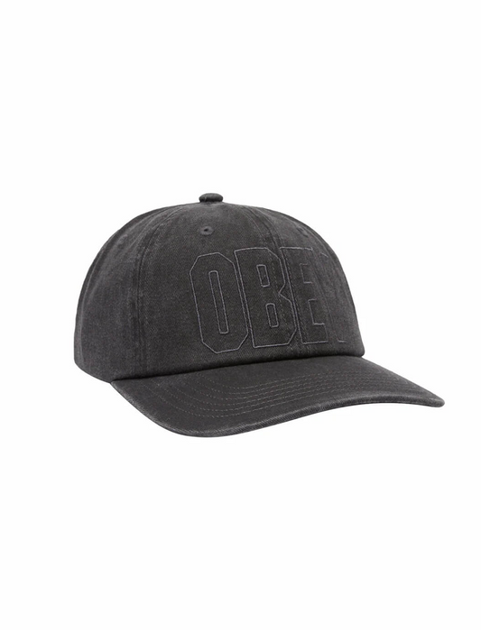 Obey Pigment Nova 6 Panel Velcro Back Cap Black