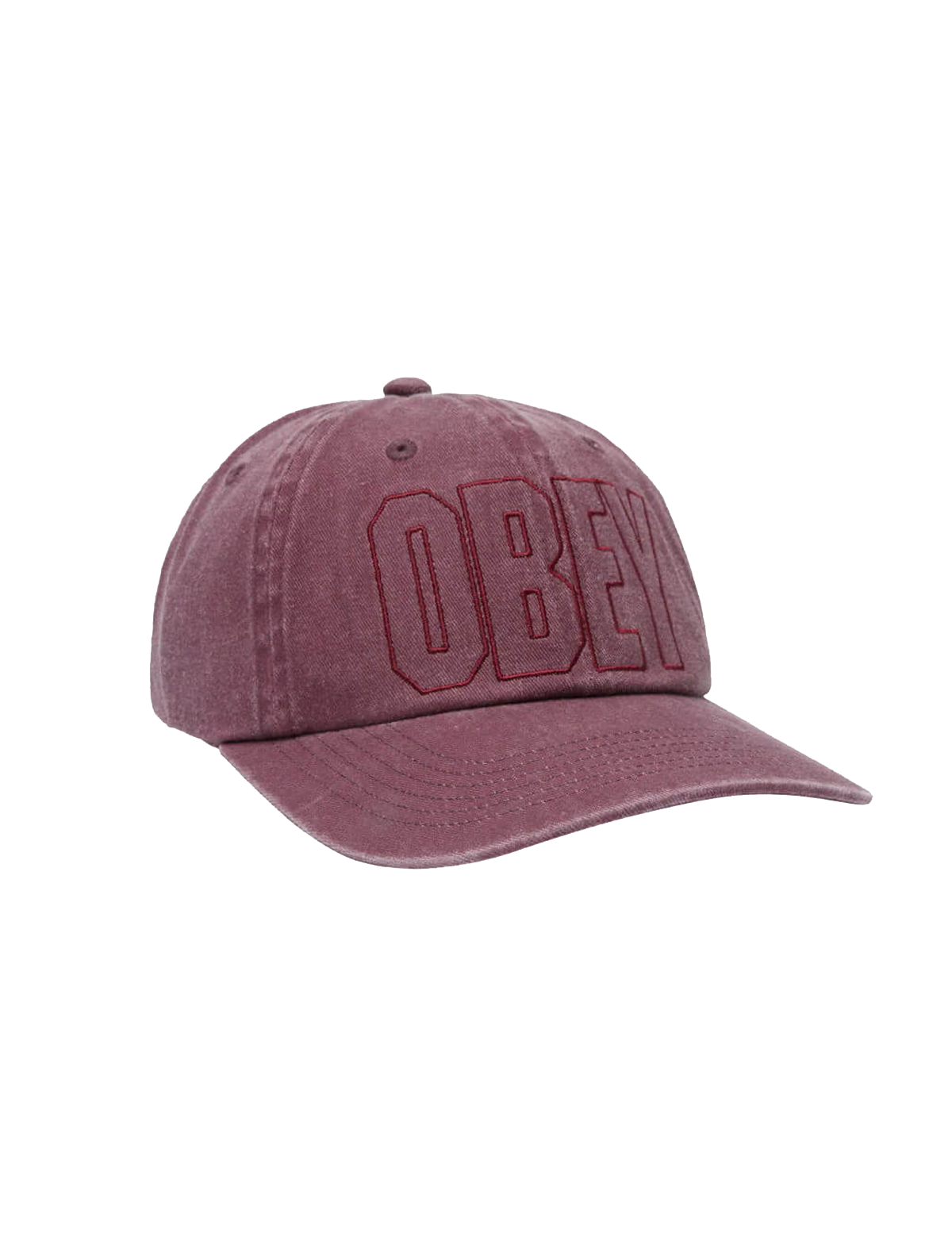 Obey Pigment Nova 6 Panel Velcro Back Cap Burgundy