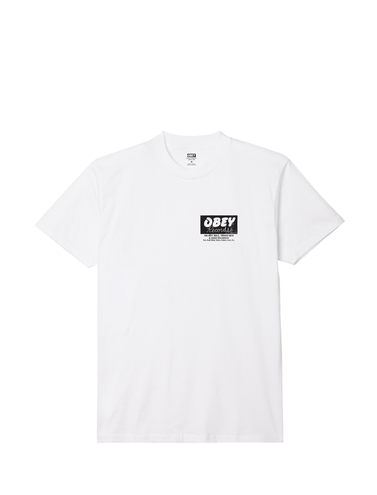 Obey Records Buy, Sell, Trade T-Shirt White