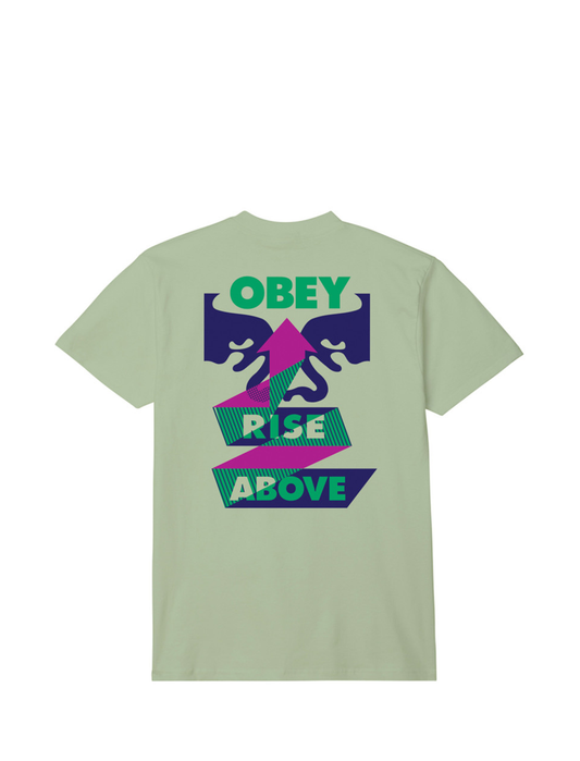 Obey Rise Above Ribbon T-Shirt Cucumber