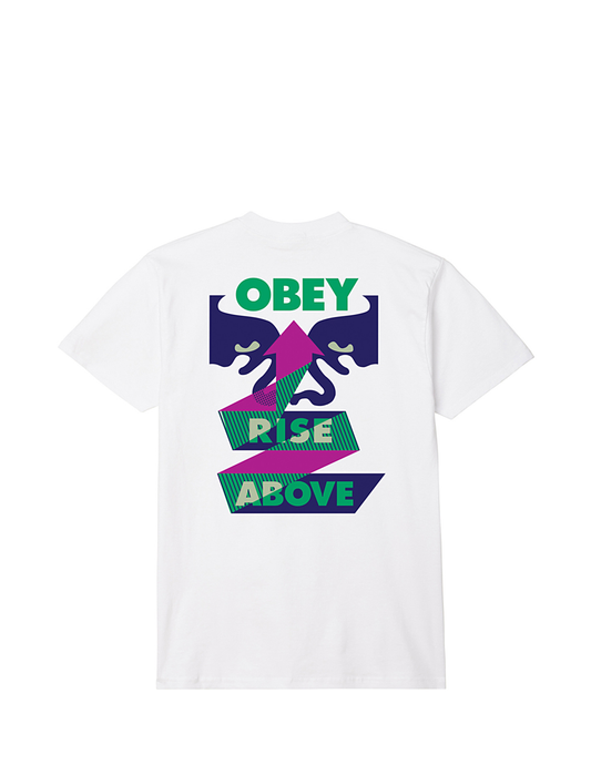 Obey Rise Above Ribbon T-Shirt White