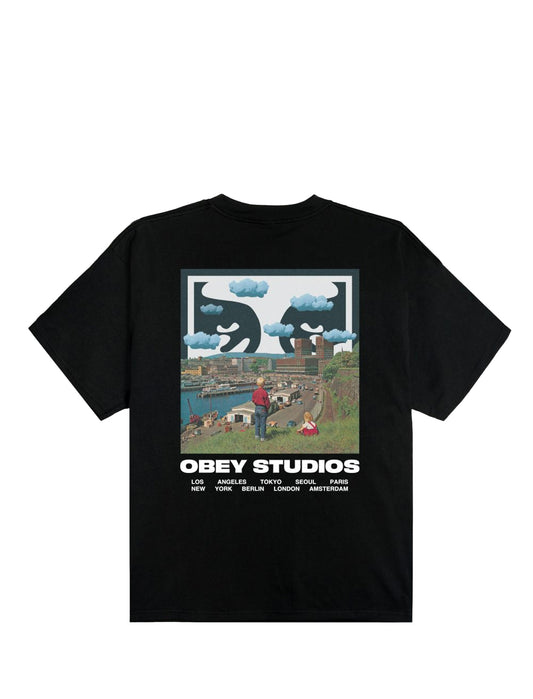 Obey Sky Face T-Shirt Black