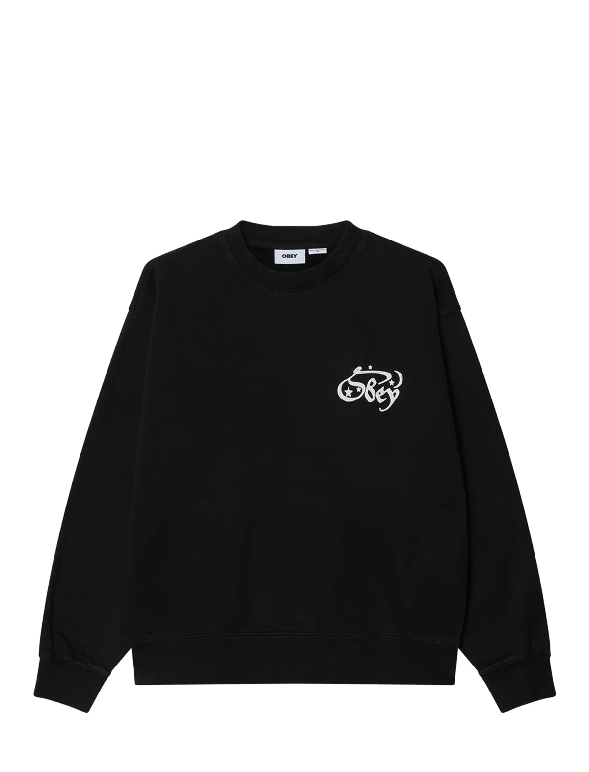 Obey Spellbound Faded Crew Sweater Digital Black