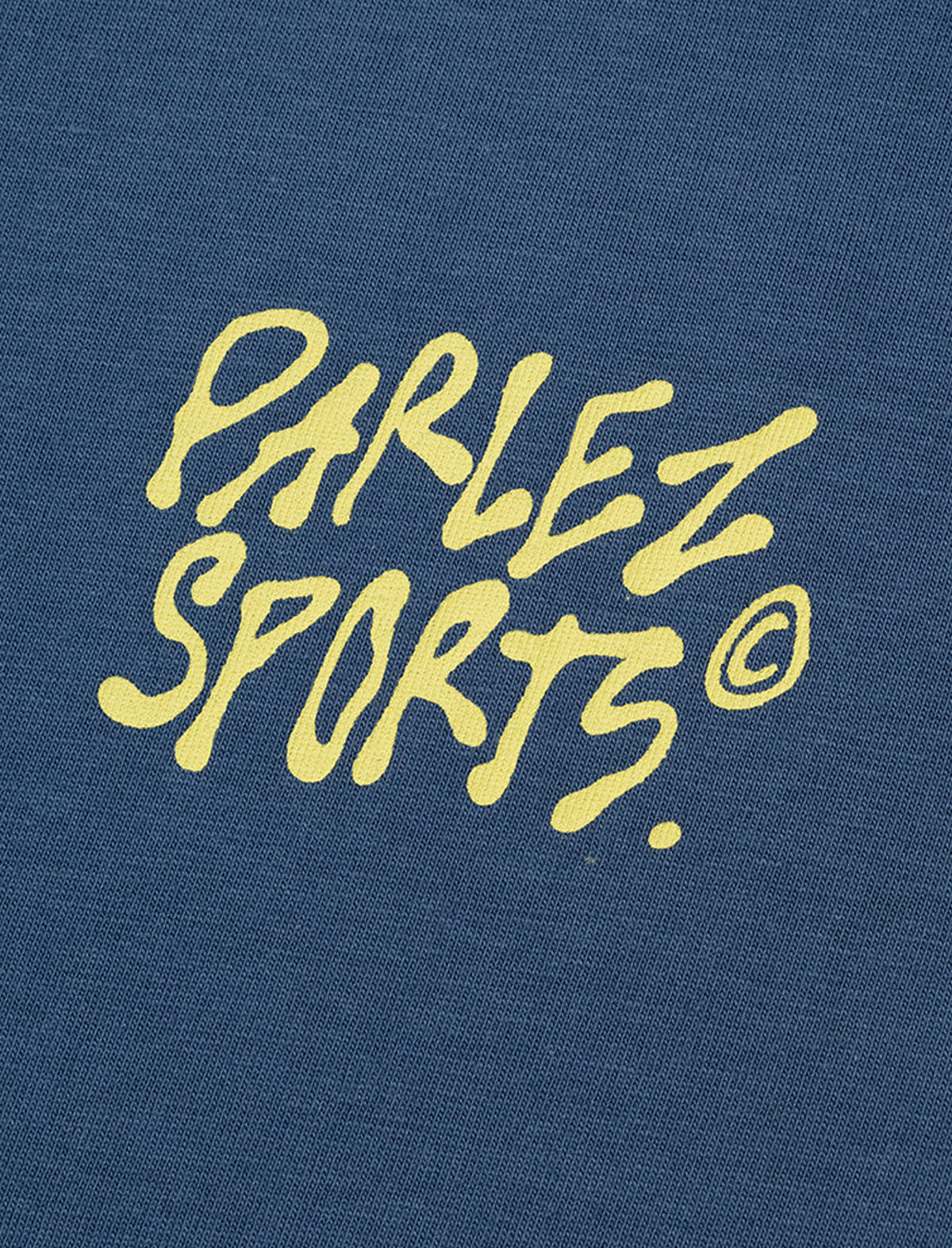 Yellow 'Parlez Sports' logo on a blue background
