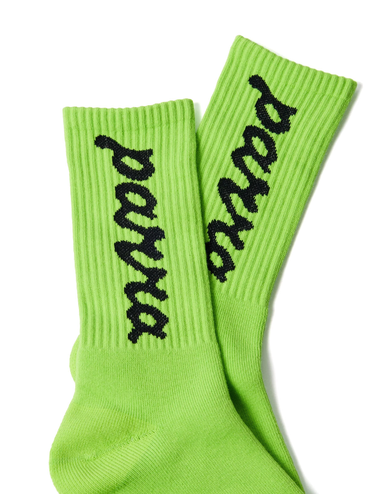 By Parra Lowercase Script Socks Acid Green