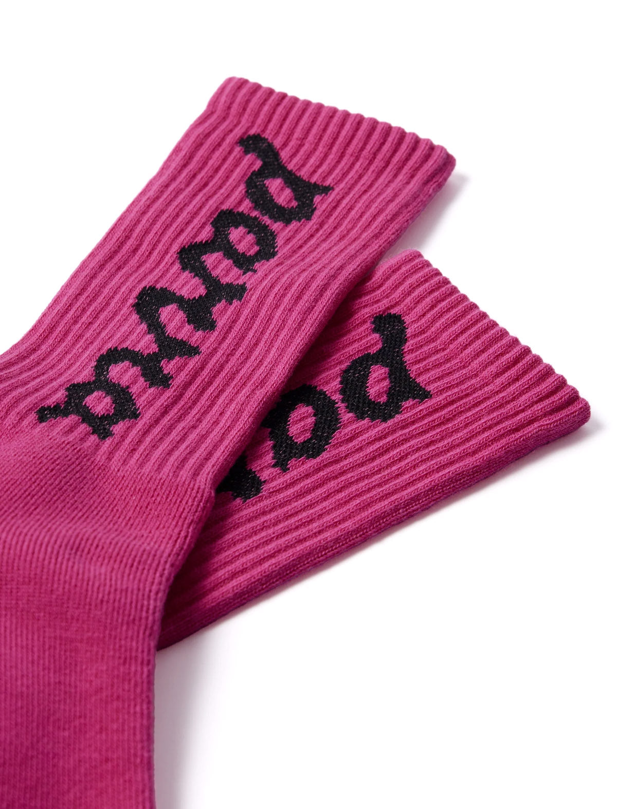 By Parra Lowercase Script Socks Hot Pink