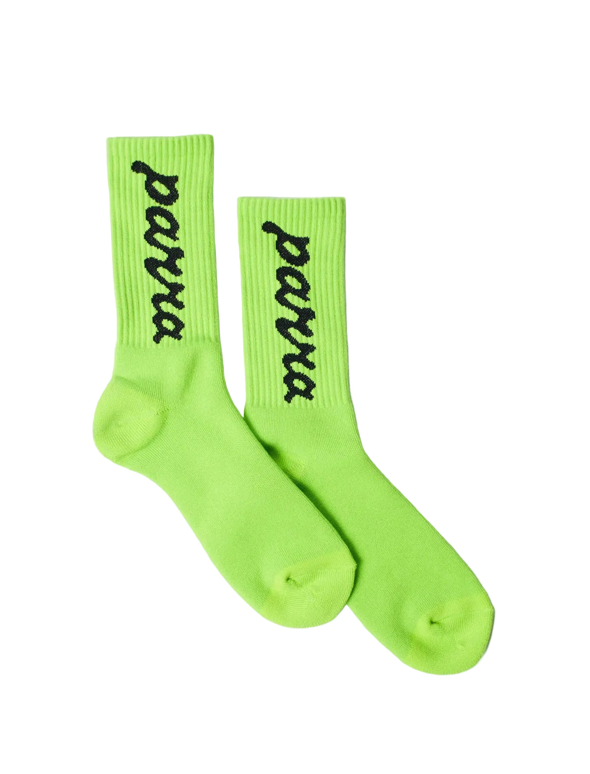 By Parra Lowercase Script Socks Acid Green