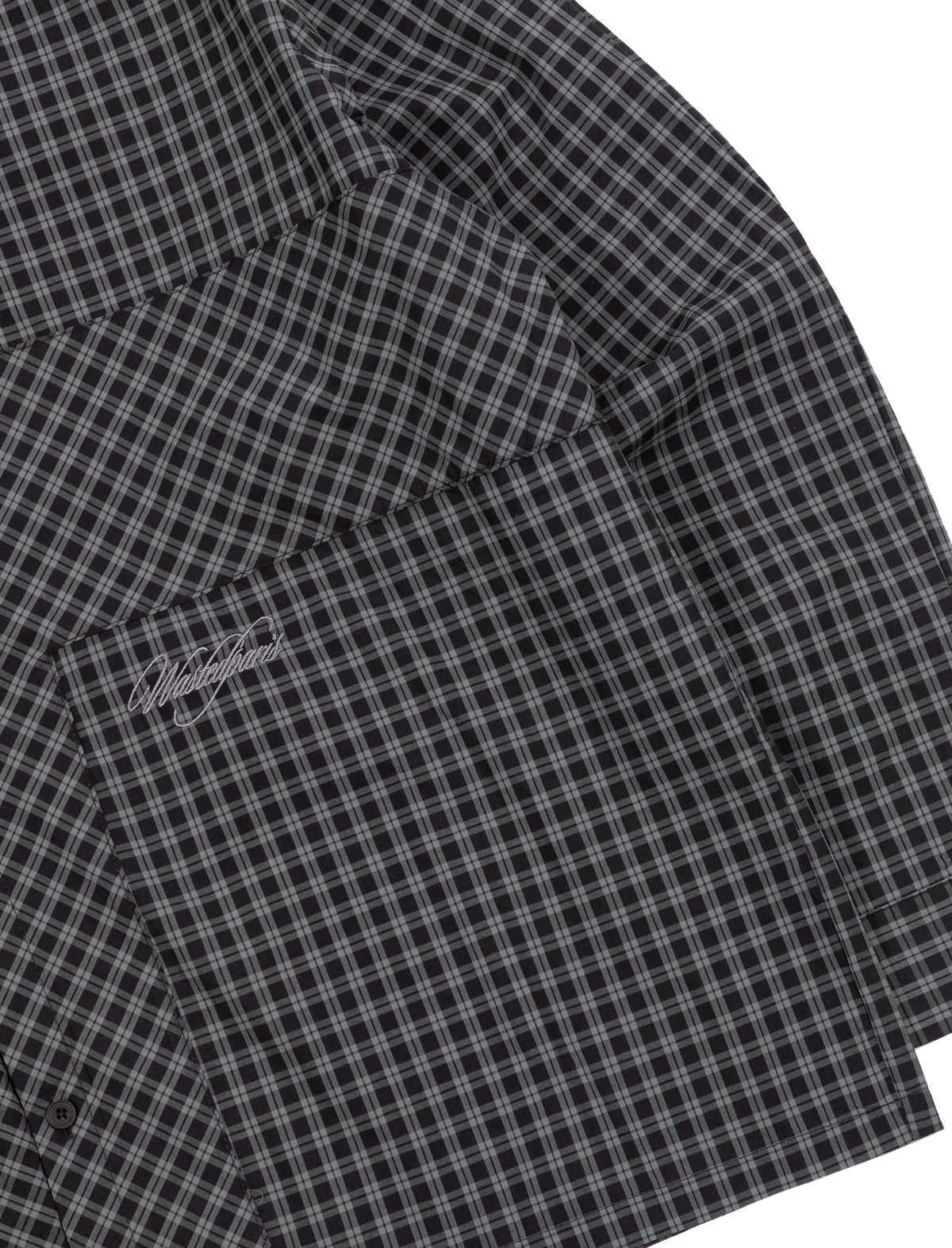 Wasted Paris Cross Shirt Black Tartan