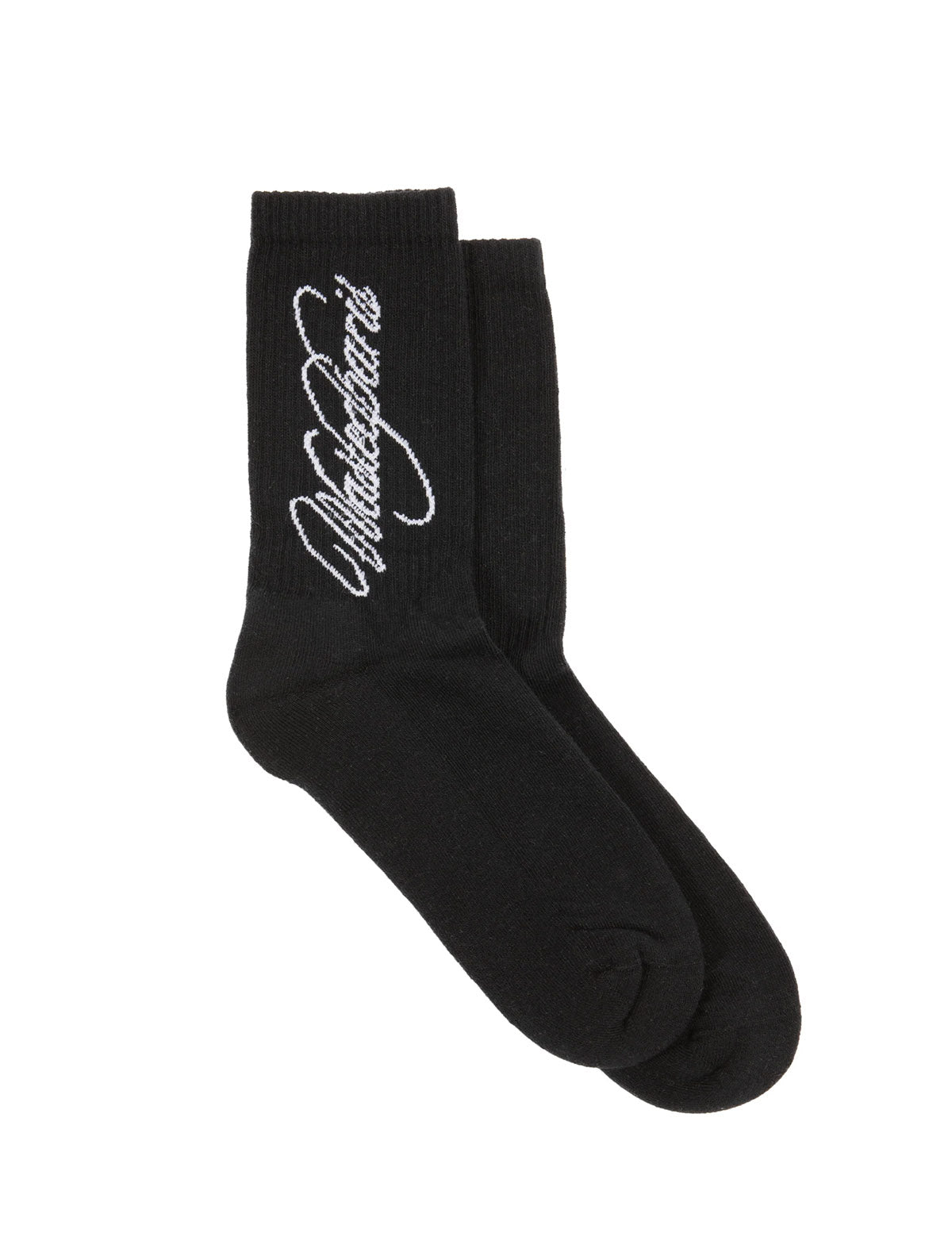 Wasted Paris Script Socks Black