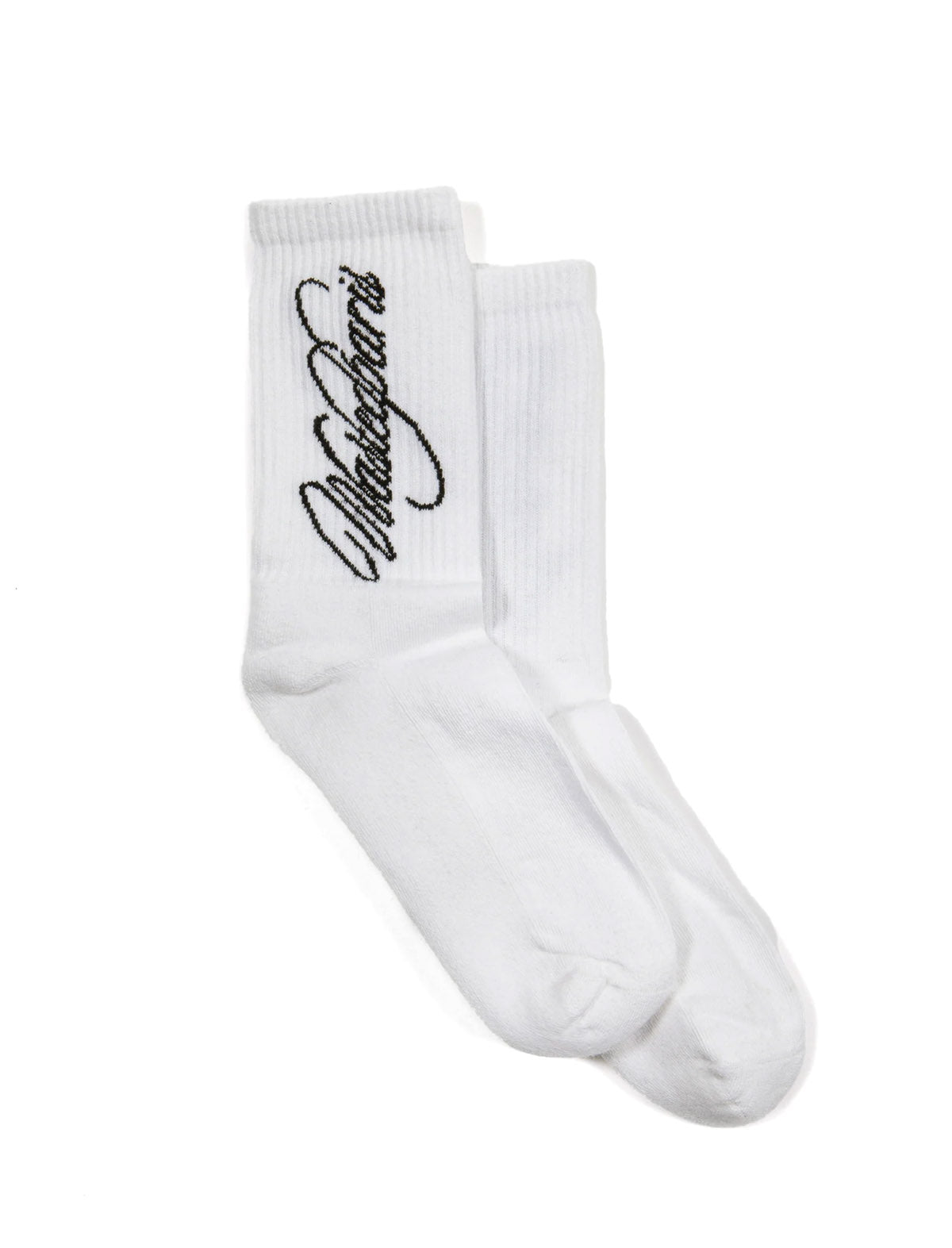 Wasted Paris Script Socks White