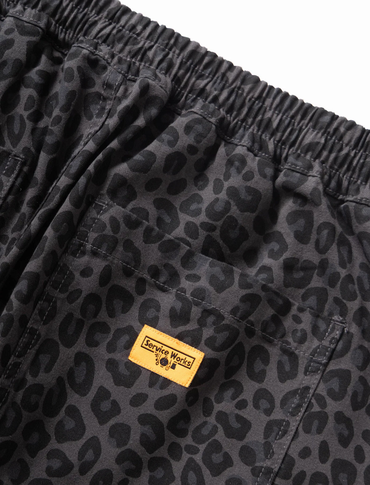 Service Works Patterned Easy Chef Pants Black Leopard