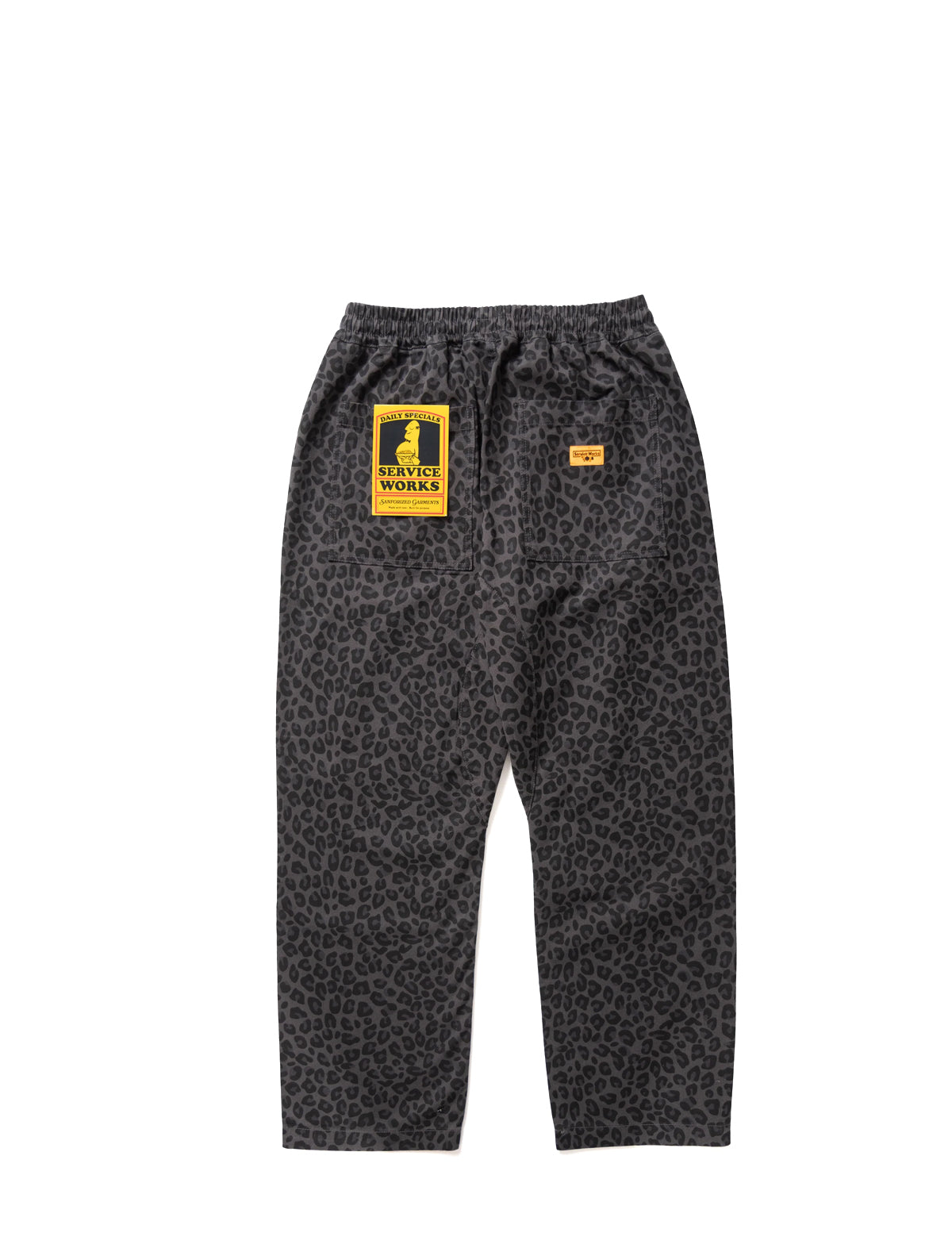 Service Works Patterned Easy Chef Pants Black Leopard