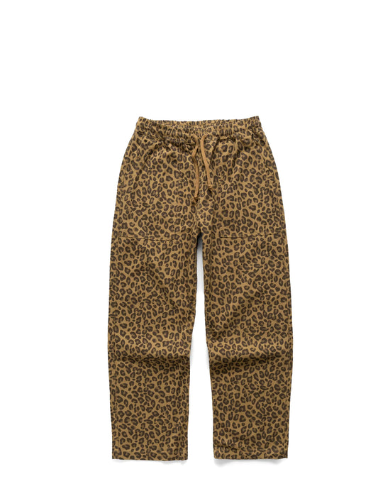 Service Works Patterned Easy Chef Pants Brown Leopard