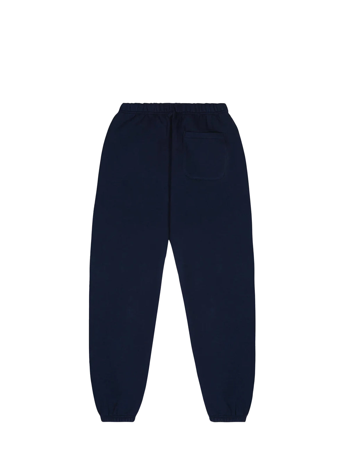 Navy blue sweatpants on a white background